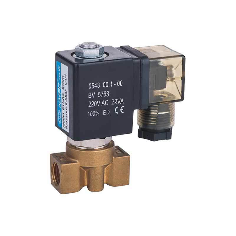 NMPU Direct-Acting Small Solenoid Valve (Normally Closed) (Brass Valve Body)